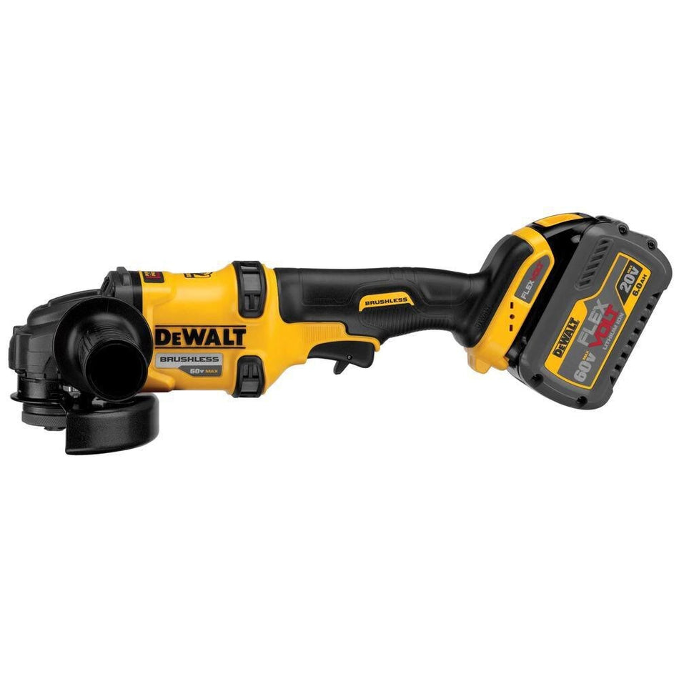 DEWALT DCG414T2, 60V MAX FLEXVOLT 4-1/2'' - 6'' Grinder w/Kickback Brake Kit (2 Batteries)