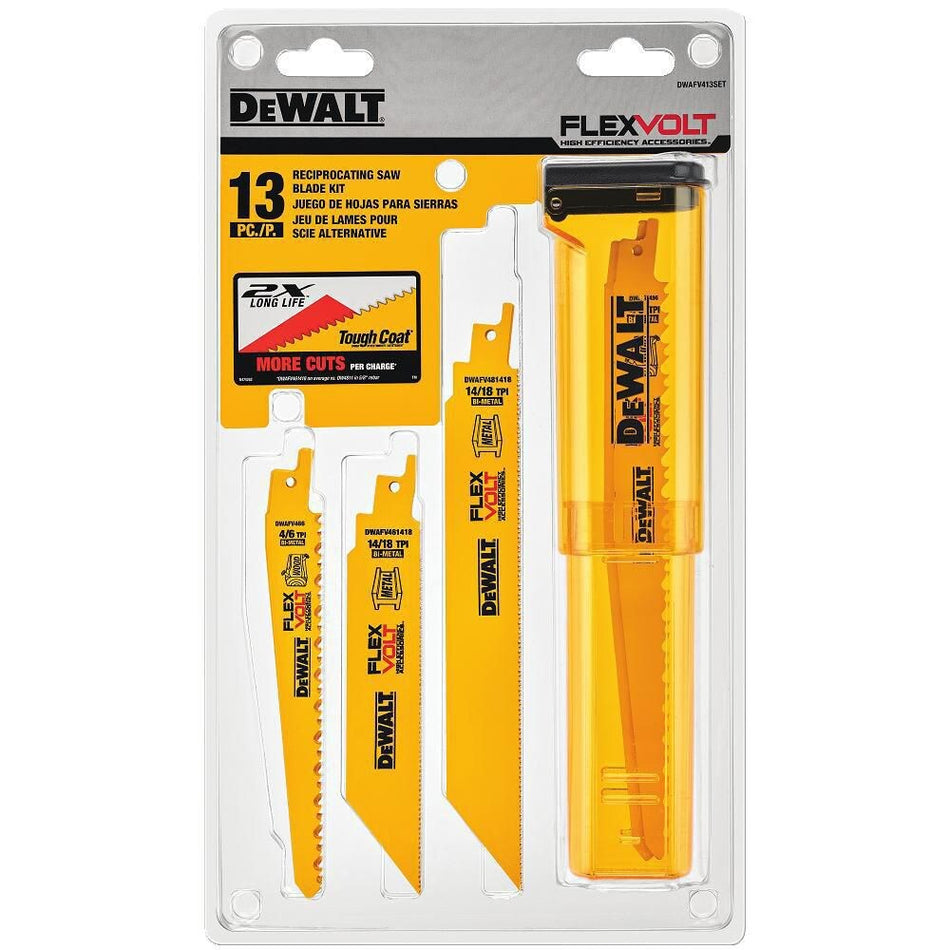 DEWALT DWAFV413SET, 13 pc Reciprocating Saw Blade Set