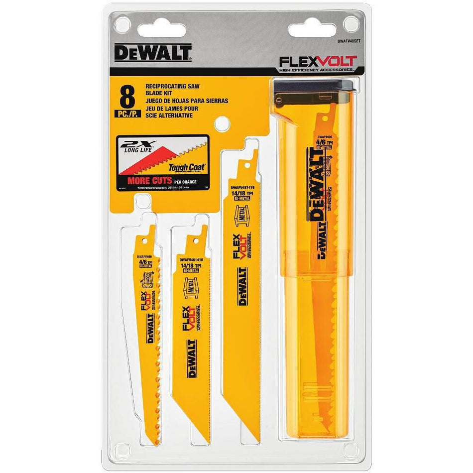 DEWALT DWAFV48SET, 8 pc Reciprocating Saw Blade Set