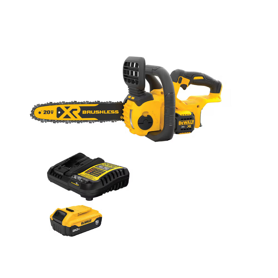 DEWALT DCCS620P1, 20V MAX XR Compact 12'' Chainsaw Kit  (5.0AH)