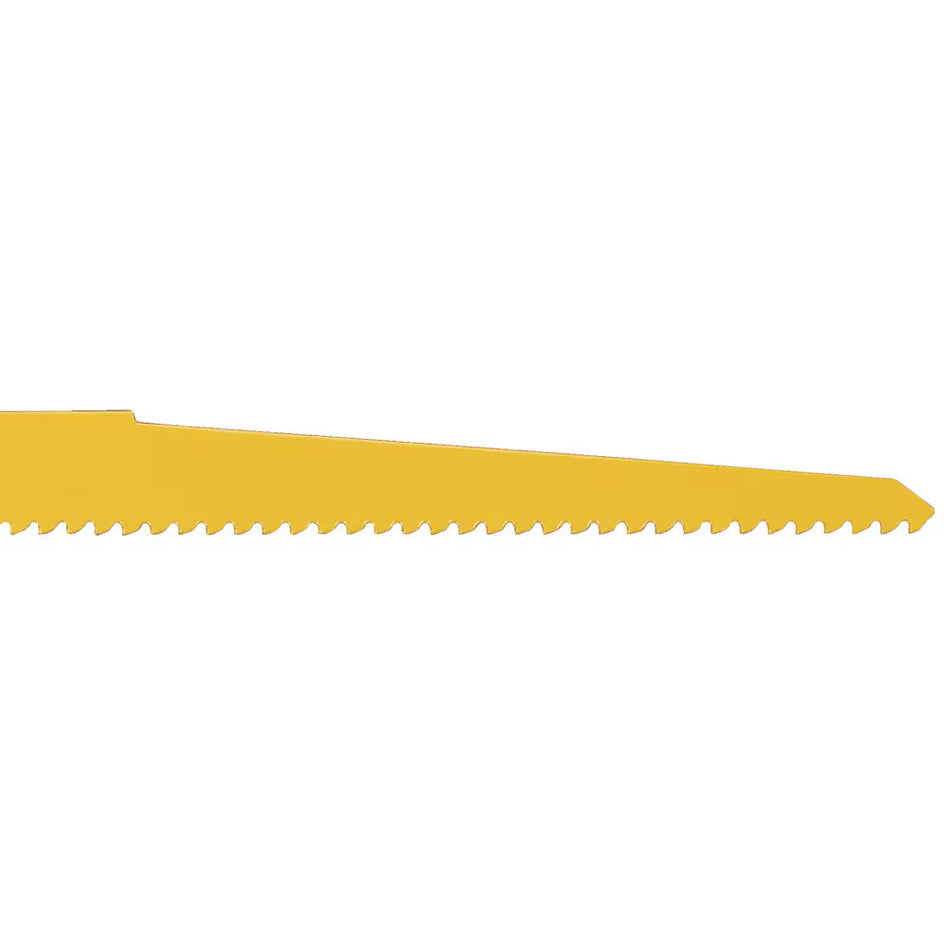 DEWALT DW4803B, 9'' 6 TPI Taper Back Bi-Metal Reciprocating Blade for General Purpose Wood Cutting (sold/ea)