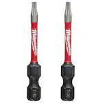 Milwaukee 48-32-4982, 2" T10 SHOCKWAVE Impact Duty Bit - 2 Pack