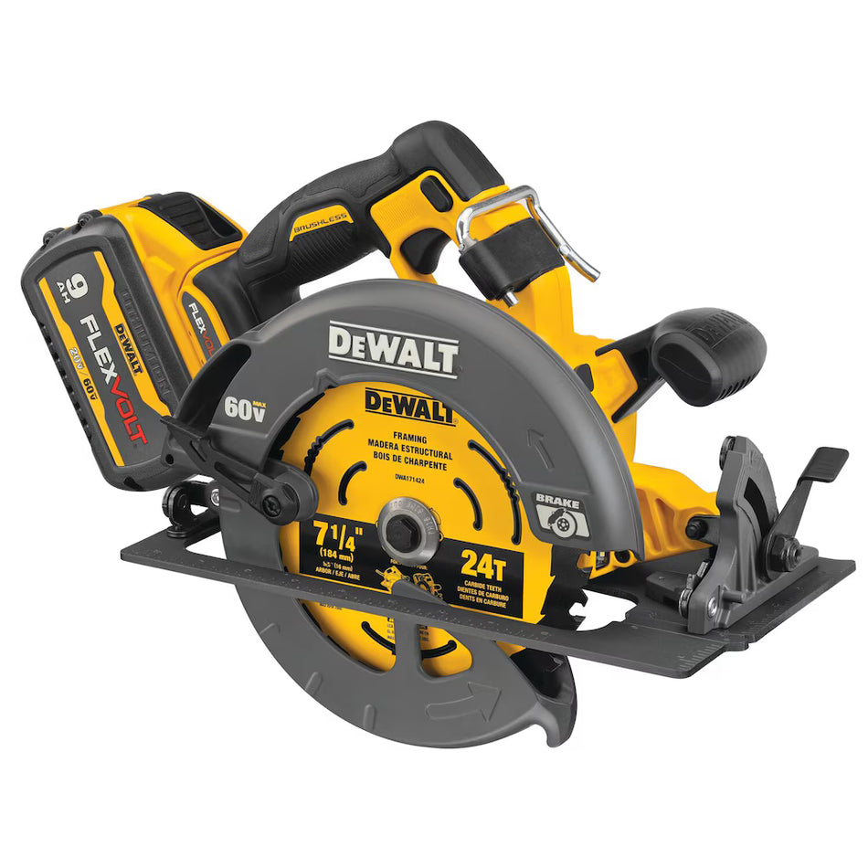 DEWALT DCS578X2, 60V MAX FLEXVOLT 7-1/4'' Circular Saw Kit (2 Batteries)