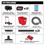 Milwaukee 0930-22HD, M18 FUEL™ 12 Gallon Dual-Battery Wet/Dry Vacuum Kit