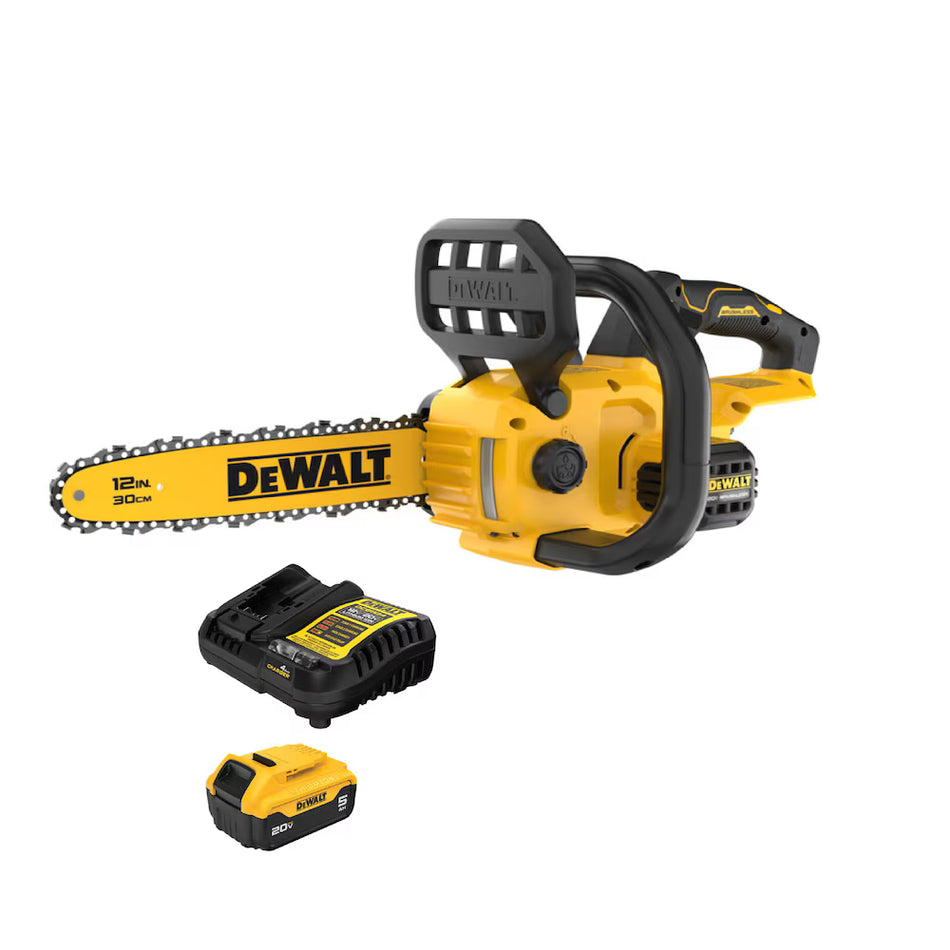 DEWALT DCCS621P1, 20V MAX Compact 12'' Brushless Chainsaw Kit (5.0AH)