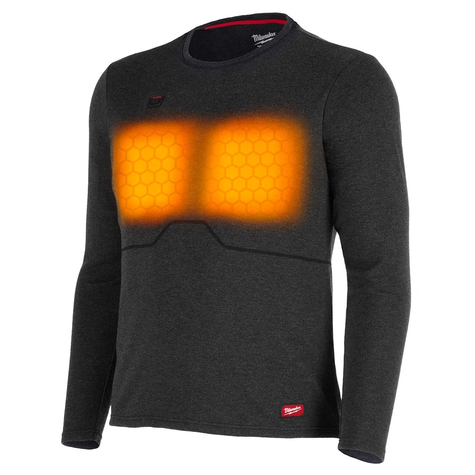 Milwaukee M500B-21, Milwaukee® Heated Merino Wool Crew Neck Baselayer