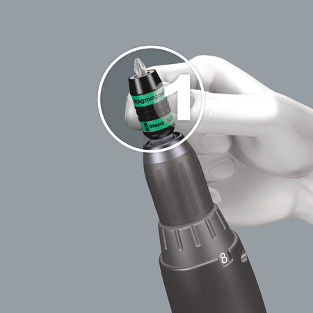Wera 05073511001, 887/4 RR SB RAPIDAPTOR UNIVERSAL BIT HOLDER WITH RING MAGNET, 1/4" X 57 MM