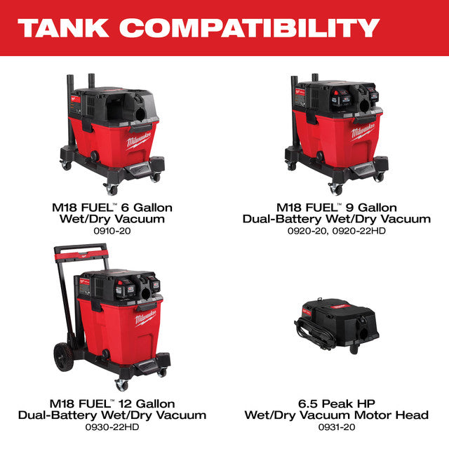 Milwaukee 0932-20, 12 Gallon Wet/Dry Vacuum Tank