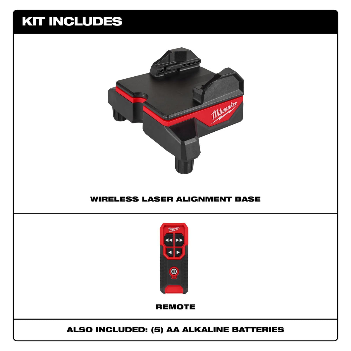 Milwaukee 48-35-1314, WIRELESS LASER ALIGNMENT BASE W/ REMOTE