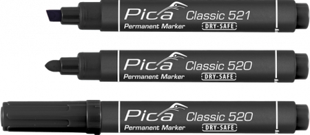 Pica 520/46, Permanent marker 1-4mm, Round tip, black