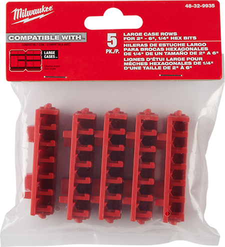 Milwaukee 48-32-9935, Large Case Rows for Impact Driver Accessories 5PK