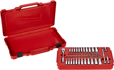 Milwaukee 48-22-9004, 1/4" Drive 50pc Ratchet & Socket Set - SAE & Metric