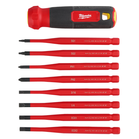 Milwaukee 48-22-2218, 8-in-1 1000V Insulated Slim Tip Multi-Bit Screwdriver