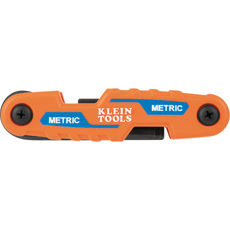 Klein Tools 70542, Compact Folding Hex Key Set, SAE and Metric
