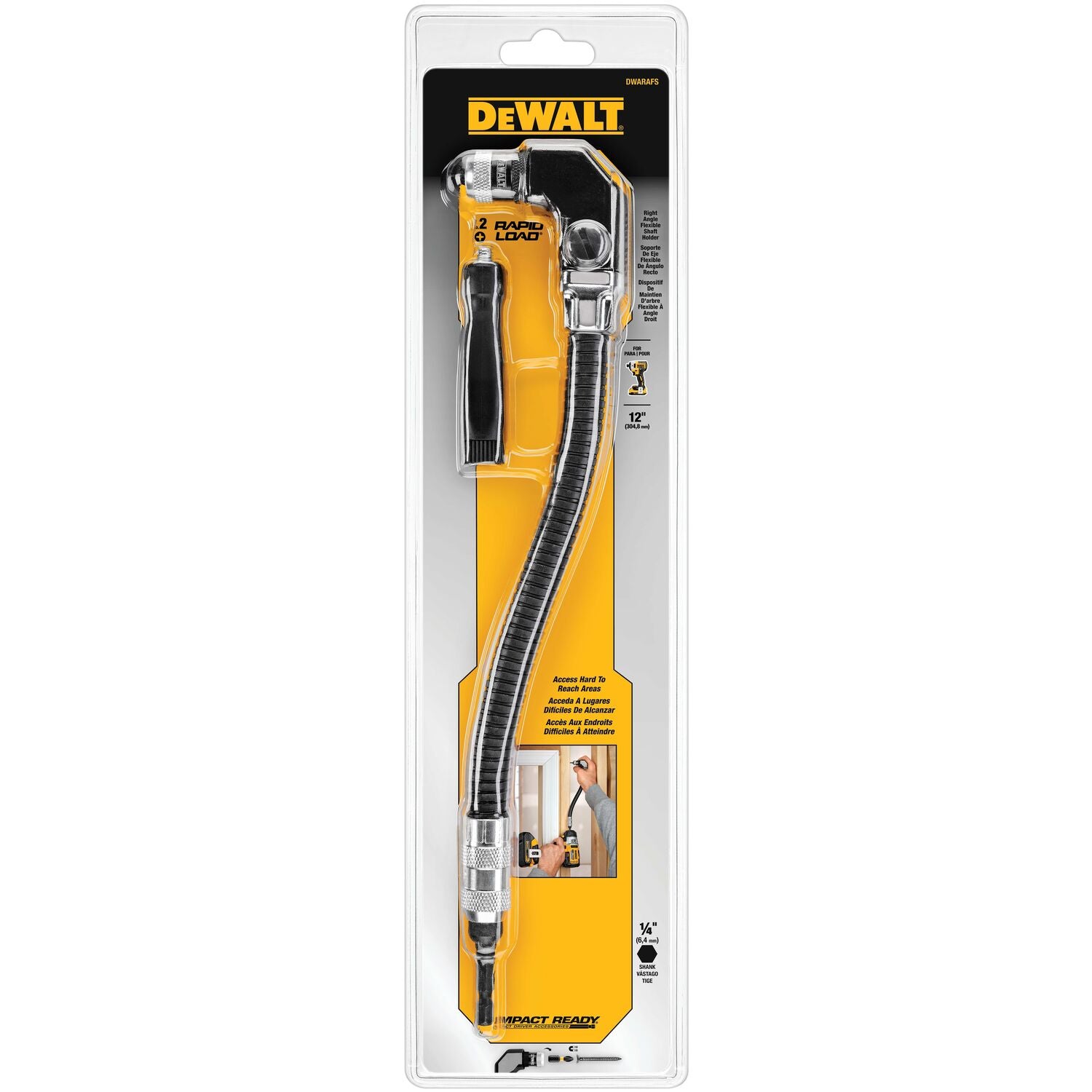 DEWALT DWARAFS, 12'' Right Angle Flex Shaft