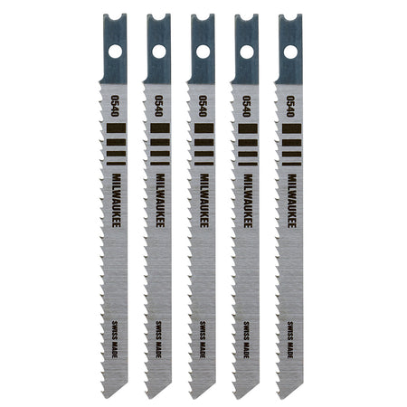 Milwaukee 48-42-0540, 3-5/8" 10 TPI High Carbon Steel Jig Saw Blade (5/pkg)