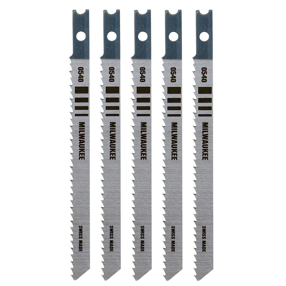 Milwaukee 48-42-0540, 3-5/8" 10 TPI High Carbon Steel Jig Saw Blade (5/pkg)