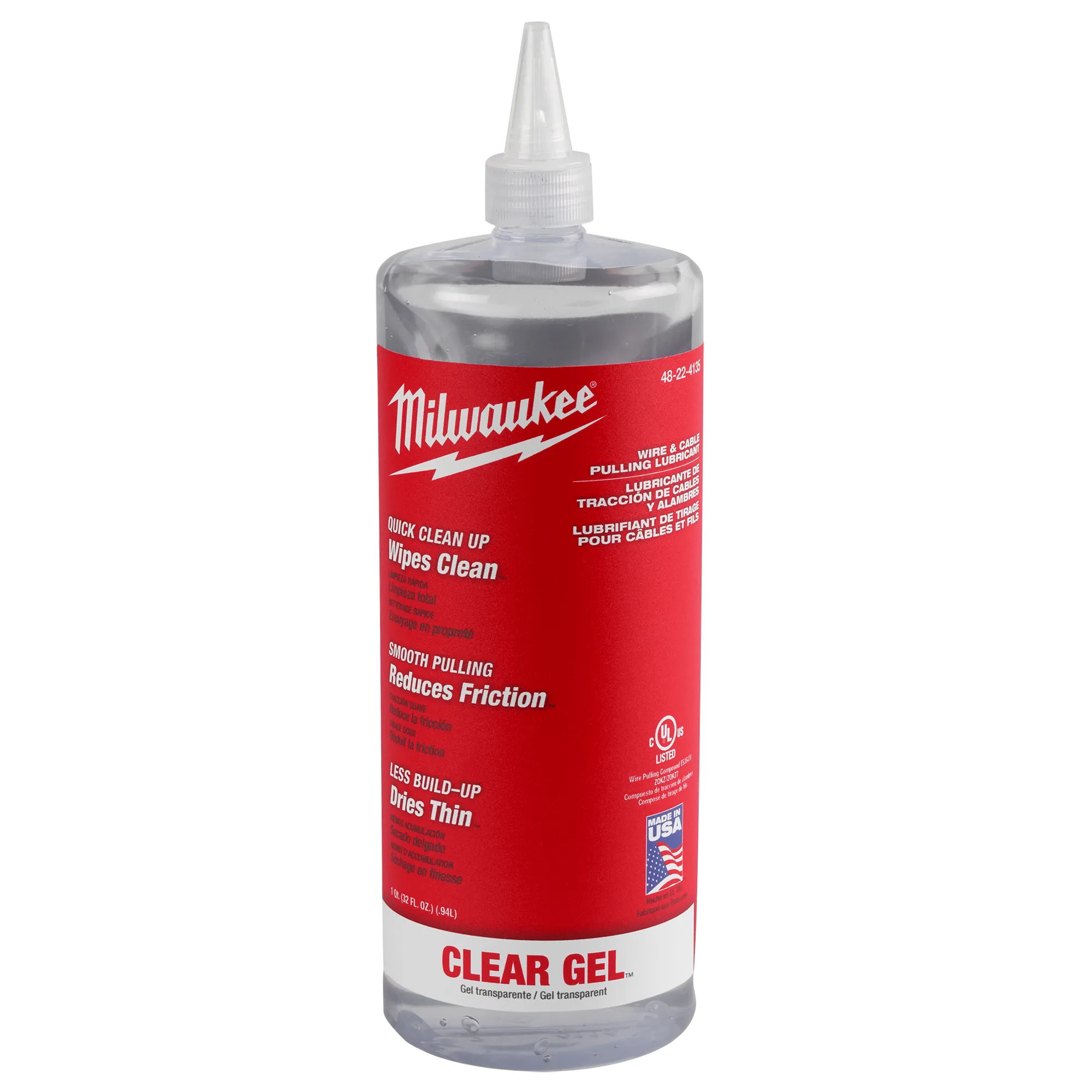 Milwaukee 48-22-4135, Wire & Cable Pulling Clear Gel Lubricant