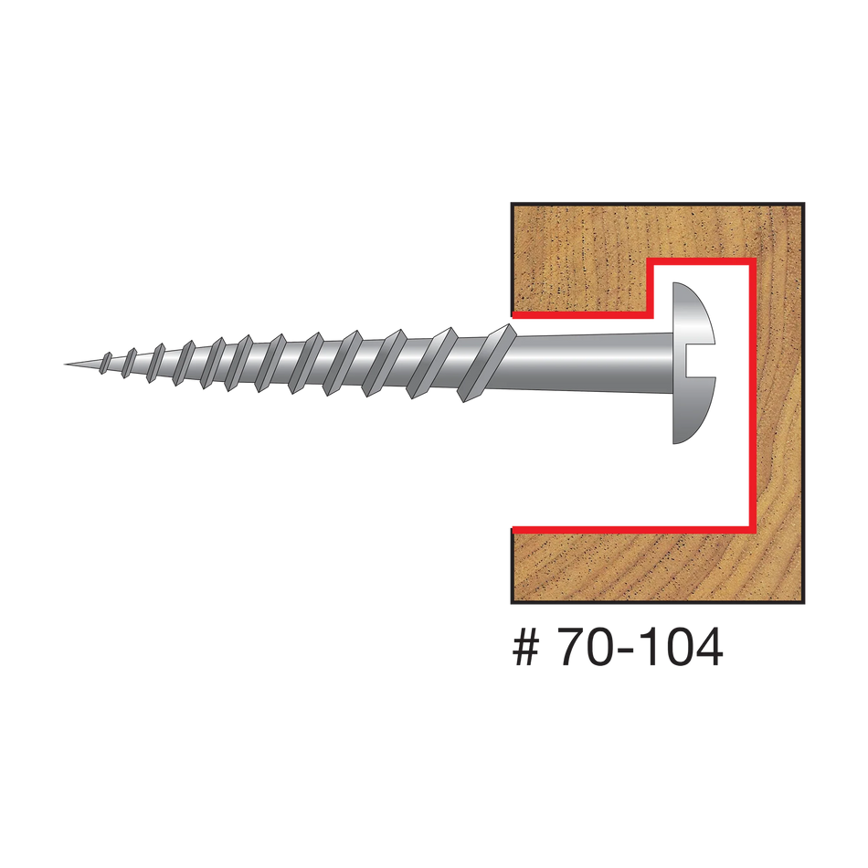 Freud 70-104, Carbide Router Bit - 25/64" x 1-5/8" Key Hole Bit (1/4" Shank)