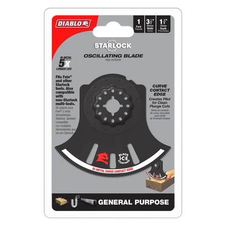 Diablo DOS350RBGP, 3-1/2" Demo Demon™ Starlock Bi-Metal Oscillating Blade for General Purpose Cuts