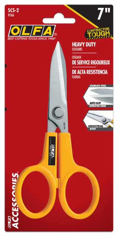 OLFA 9766, 7" Stainless Steel Serrated Edge Scissors (SCS-2)