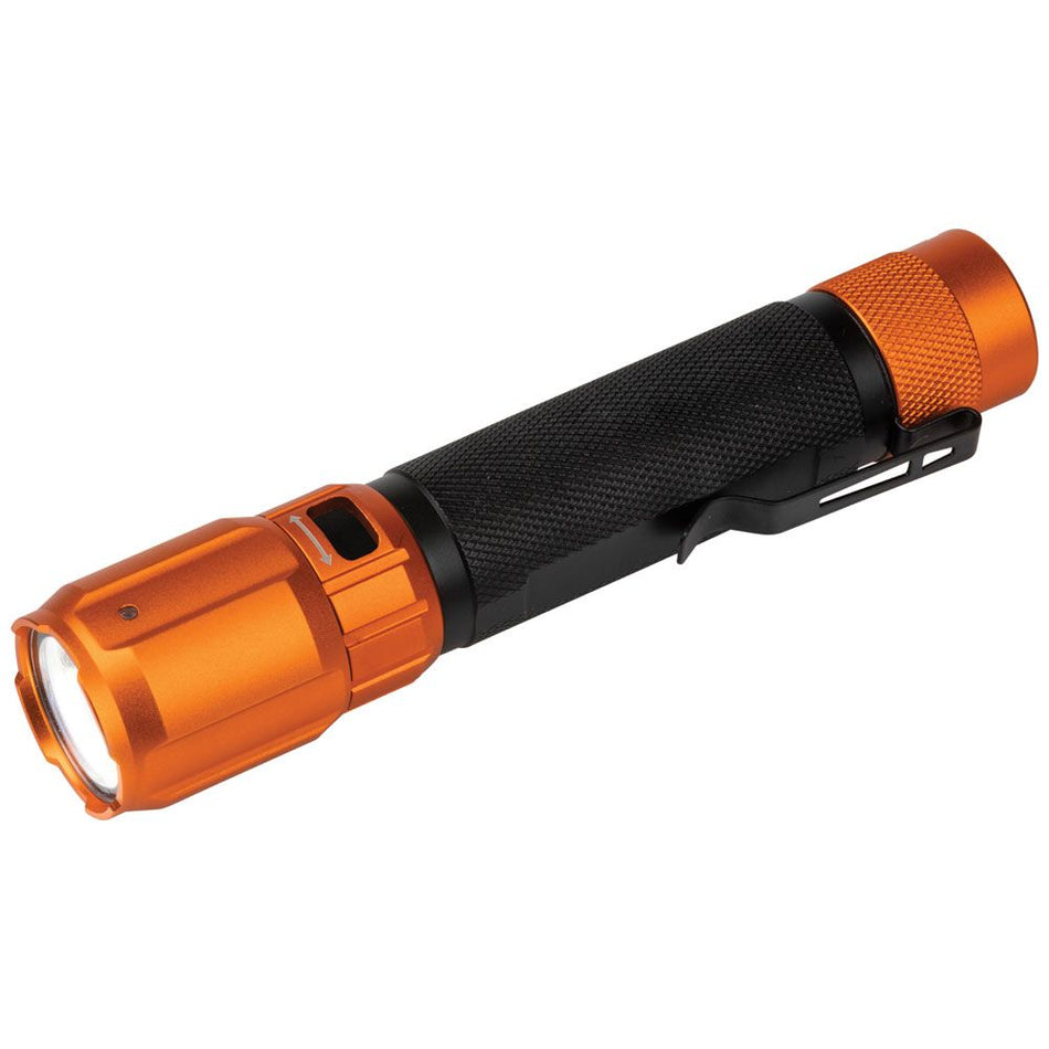 Klein Tools 56413, Rechargeable 2-Color LED Flashlight with Holster