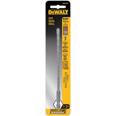 DEWALT DWA5100, Impact Ready Masonry Bit 5/32 x 4 x 6