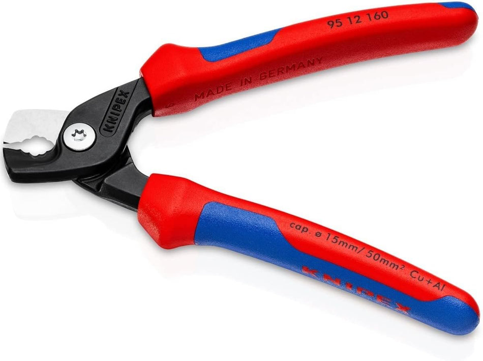 Knipex 95 12 160 SBA, 6 1/4" StepCut Cable Shears