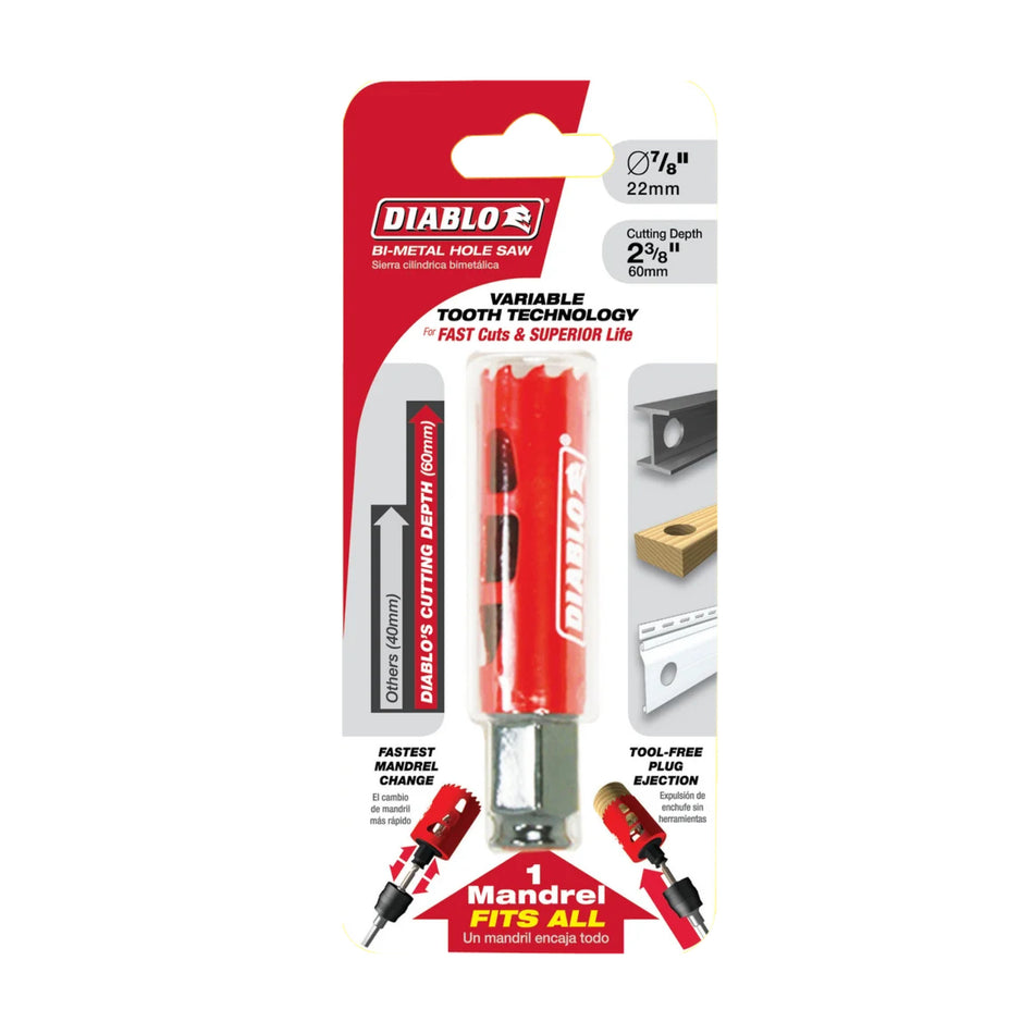 Diablo DHS0875, 7/8" BiM Hole Saw