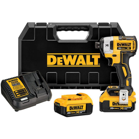DEWALT DCF887M2, 20V MAX XR Brushless 1/4'' 3-Speed Impact Driver Kit (4.0 Ah)