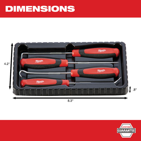 Milwaukee 48-22-9215, 4 pc Hook and Pick Set