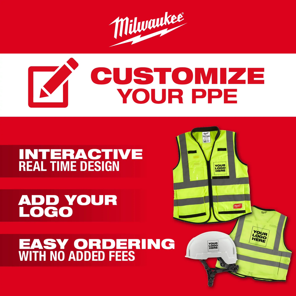 Milwaukee 48-73-1200, BOLT™ White Front Brim Vented Hard Hat w/4pt Ratcheting Suspension (USA) - Type 1, Class C