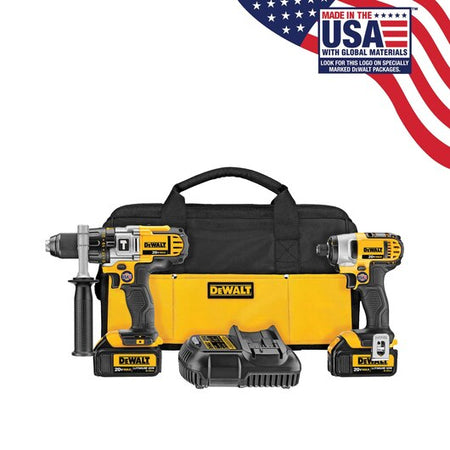 DEWALT DCK290L2, 20V MAX Li-Ion 2-Tool Combo Kit (Hammerdrill/Impact) 3.0 Ah