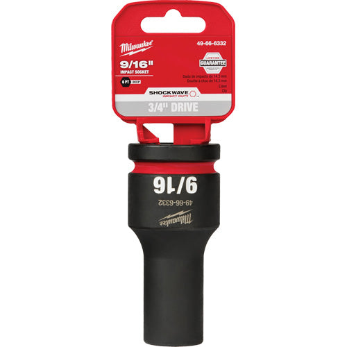 Milwaukee 49-66-6332, 3/4" Drive 9/16" SHOCKWAVE Impact Duty Deep 6 Point Socket