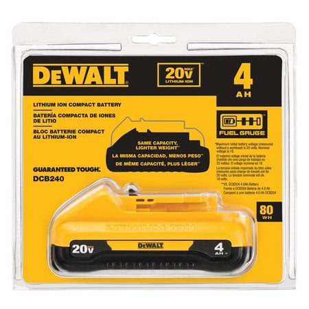 DEWALT DCB240, 20V MAX LI-ION COMPACT BATTERY (4.0 AH)