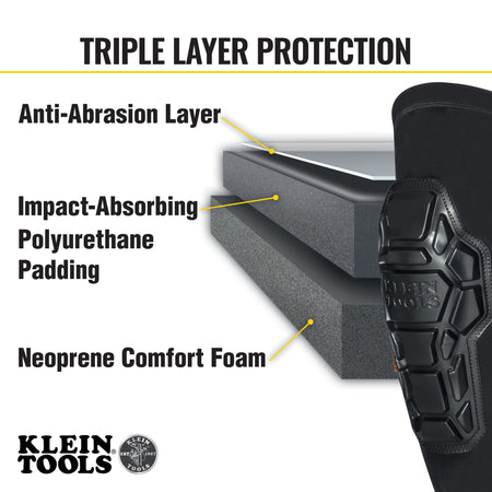 Klein Tools 60615, Heavy Duty Knee Pad Sleeves, S/M