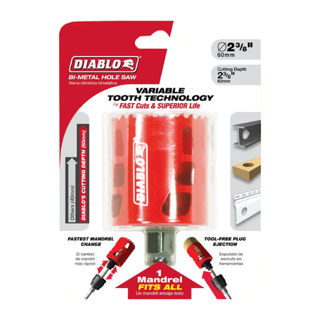 Diablo DHS2375, 2-3/8" BiM Hole Saw