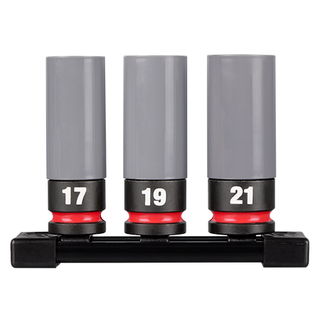 Milwaukee 49-66-7830, SHOCKWAVE Impact Duty™ 1/2 Drive Metric 3PC Lug Nut Wheel Socket Set