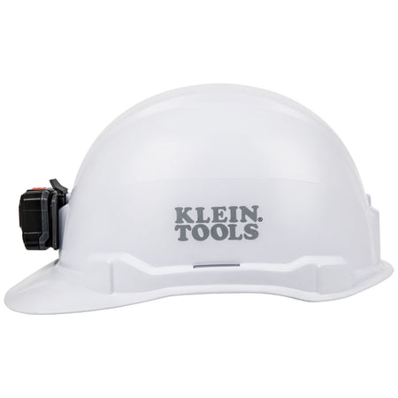 Klein Tools 60107RL, Hard Hat, Non-Vented, Cap Style with Rechargeable Headlamp, White