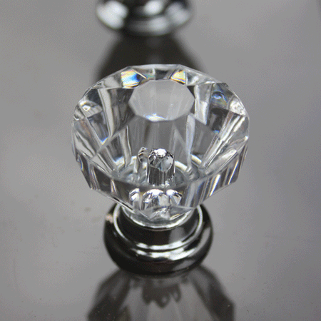 Eurofit K-71848, Knob, Acrylic Glass with Satin Nicel Base (SPLASH)