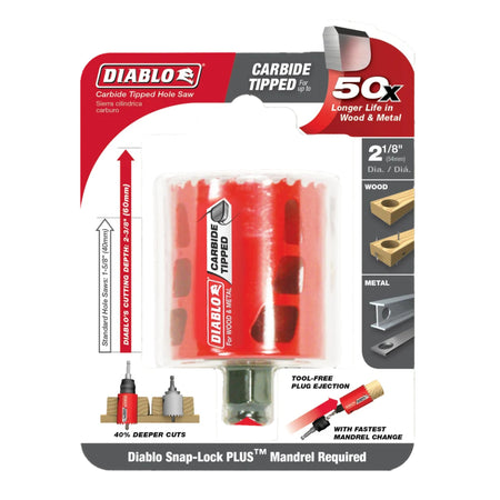 Diablo DHS2125CT, 2-1/8" Carbide Hole Saw