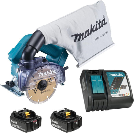Makita DCC500TEX1, 18V LXT Brushless Cordless 5" Masonry Saw  w/ADT & AWS (5.0Ah x2 Kit)