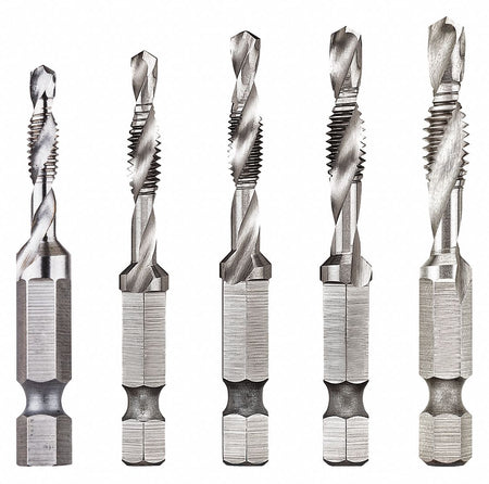 DEWALT DWADT5SET, 5 pc Drill Tap Set