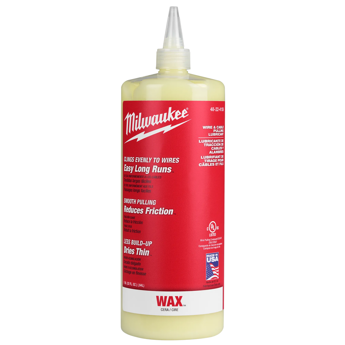 Milwaukee 48-22-4136, Wire & Cable Pulling Wax Lubricant