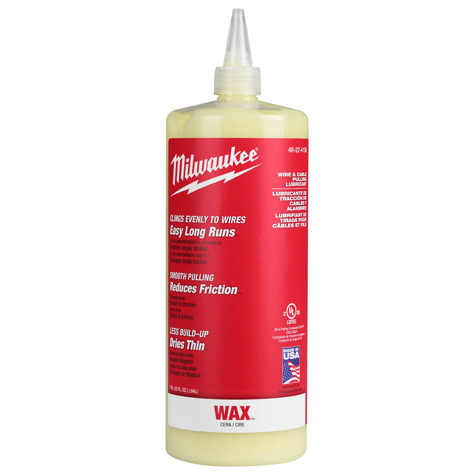 Milwaukee 48-22-4136, Wire & Cable Pulling Wax Lubricant