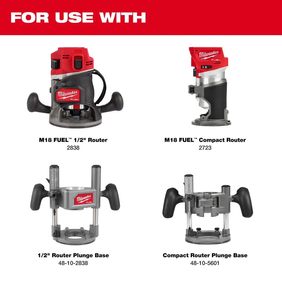 Milwaukee 48-11-2838, Router Guide Rail Adapter