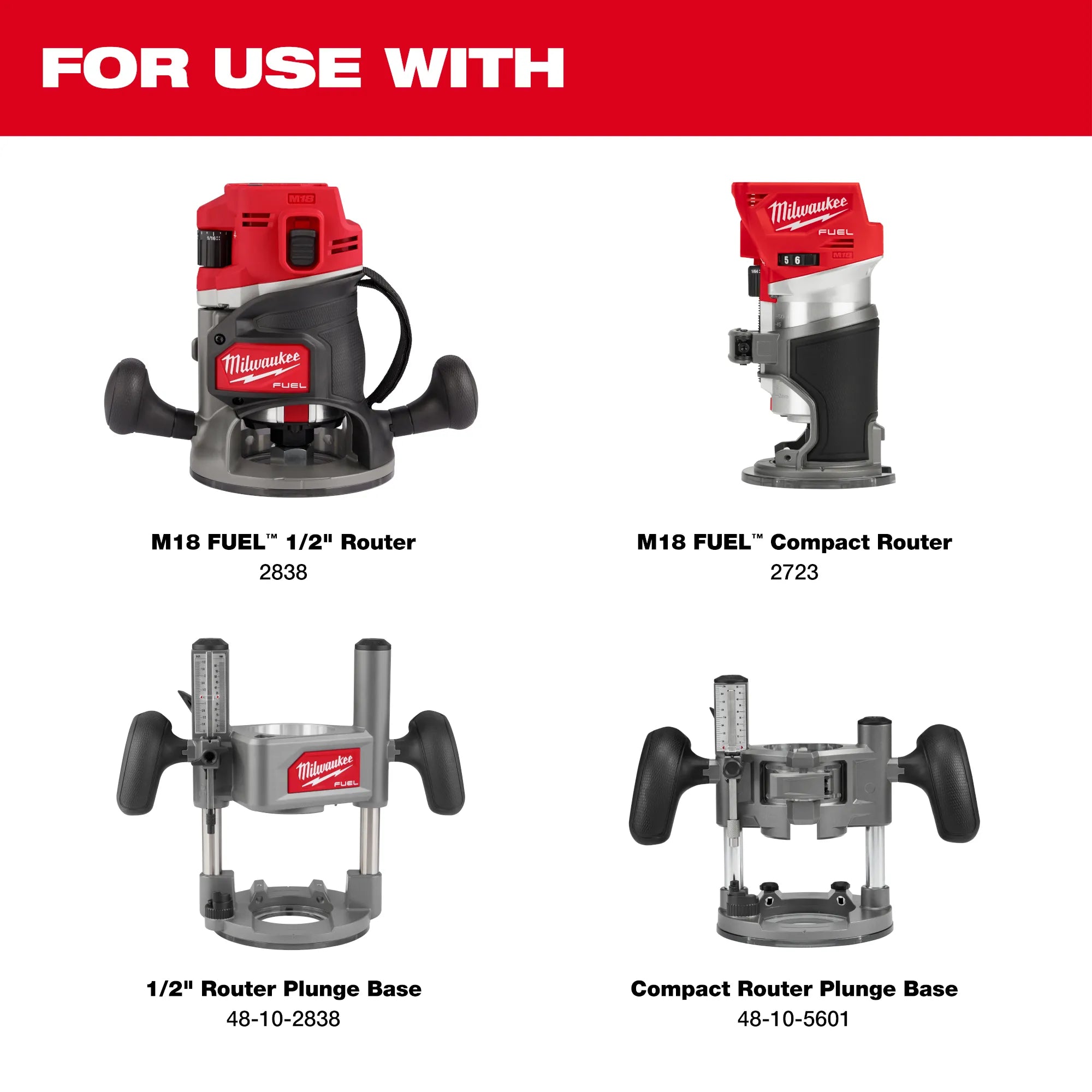 Milwaukee 48-11-2838, Router Guide Rail Adapter