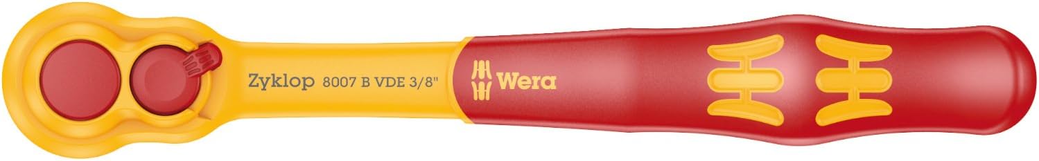 Wera 05004966001, 8007 B VDE Ratchet with Switch Lever and 3/8