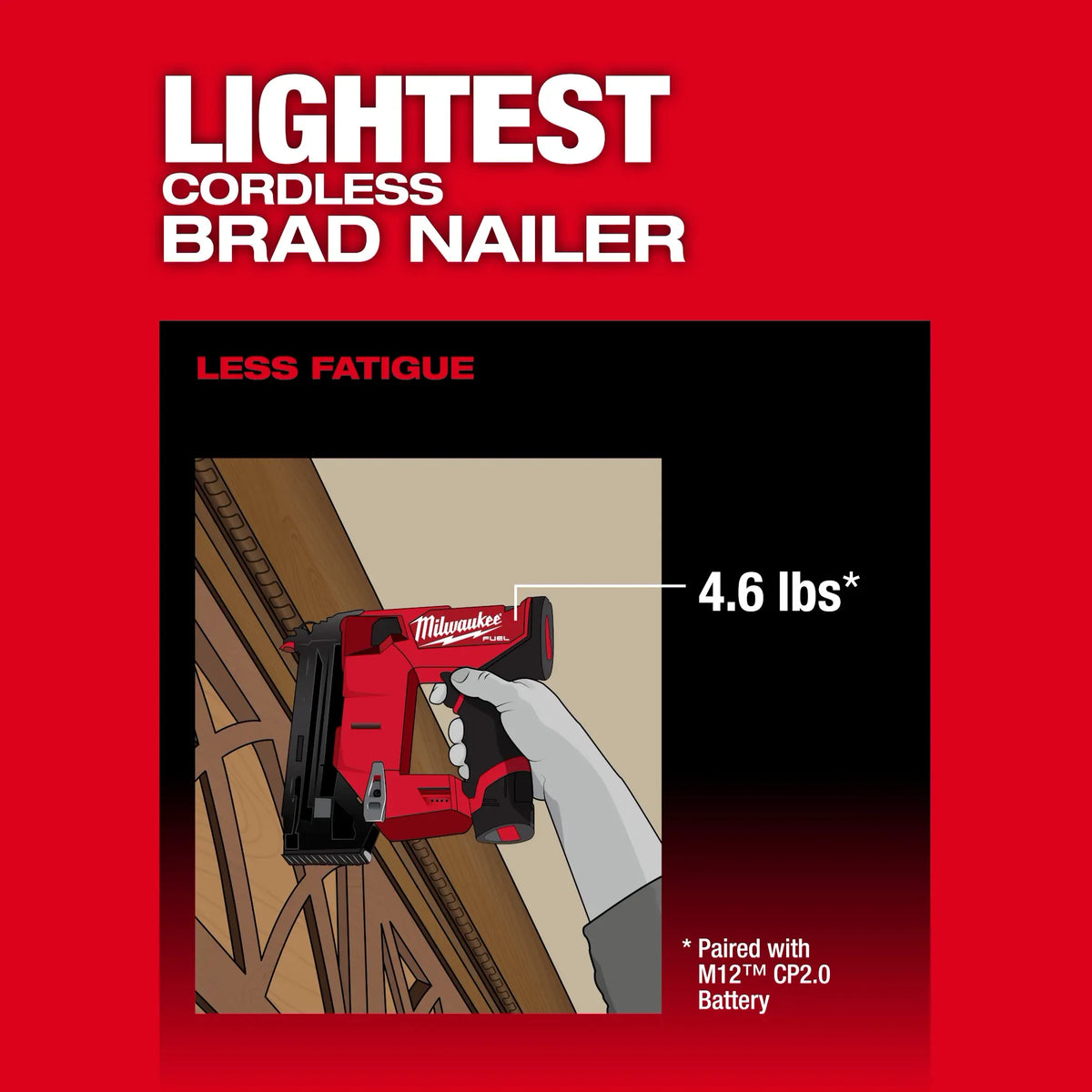 Milwaukee 2541-20, M12 FUEL™ 18 Gauge Compact Brad Nailer