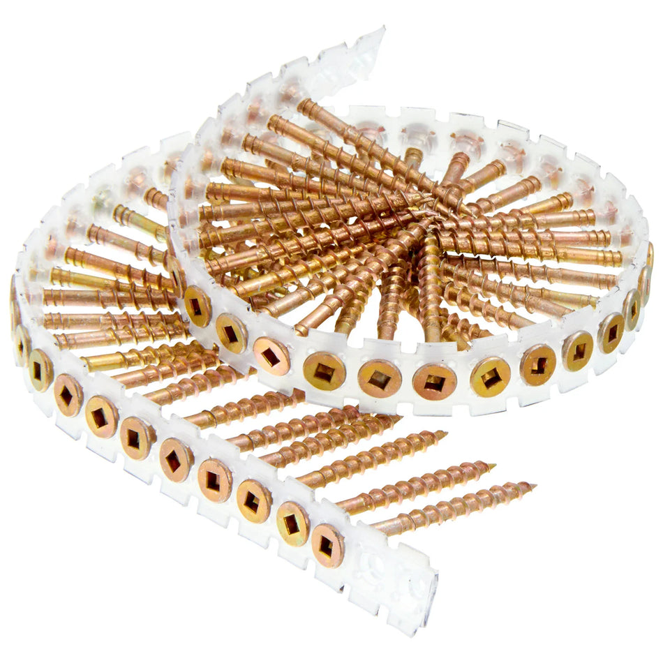 Senco 08F150Y, Duraspin #8 X 1-1/2" Flooring to Wood Collated Screw (1,000 per Box)